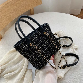 

Chains Famous Brand Women Handbags Designer Small Shoulder Bags Quality Crossbody Bags Pu Leather Wool Women's Designer Handbag