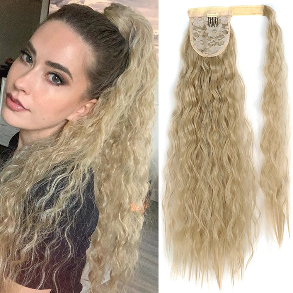 Headwear Hairpiece Extension-Hair Ponytail Corn-Wrap Clip-In XINRAN Natural Synthetic