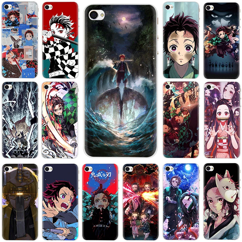 Жесткий пластиковый Чехол Demon slayer для iphone 5 5C 5S SE 6 6S 7 8 Plus X XR XS 11 Pro Max