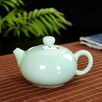 

Celadon Tea Set Household Tea Pot Three-force Lidded-Cup Xi Shi Tea Pot Sopera De Ceramica Chrysanthemum Tea Gaiwan