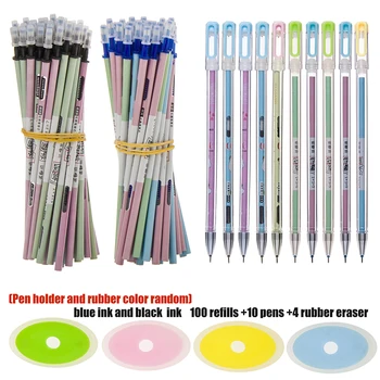 

school erasable pens school supplies pen multi-use pen Office stationery neutral pen student gift pen blue black pen can add ink