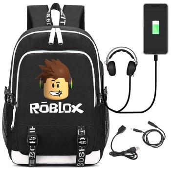

roblox backpacks for school multifunction USB charging for Kids Boys Children teenagers Men School Bags travel Laptop mochilas #