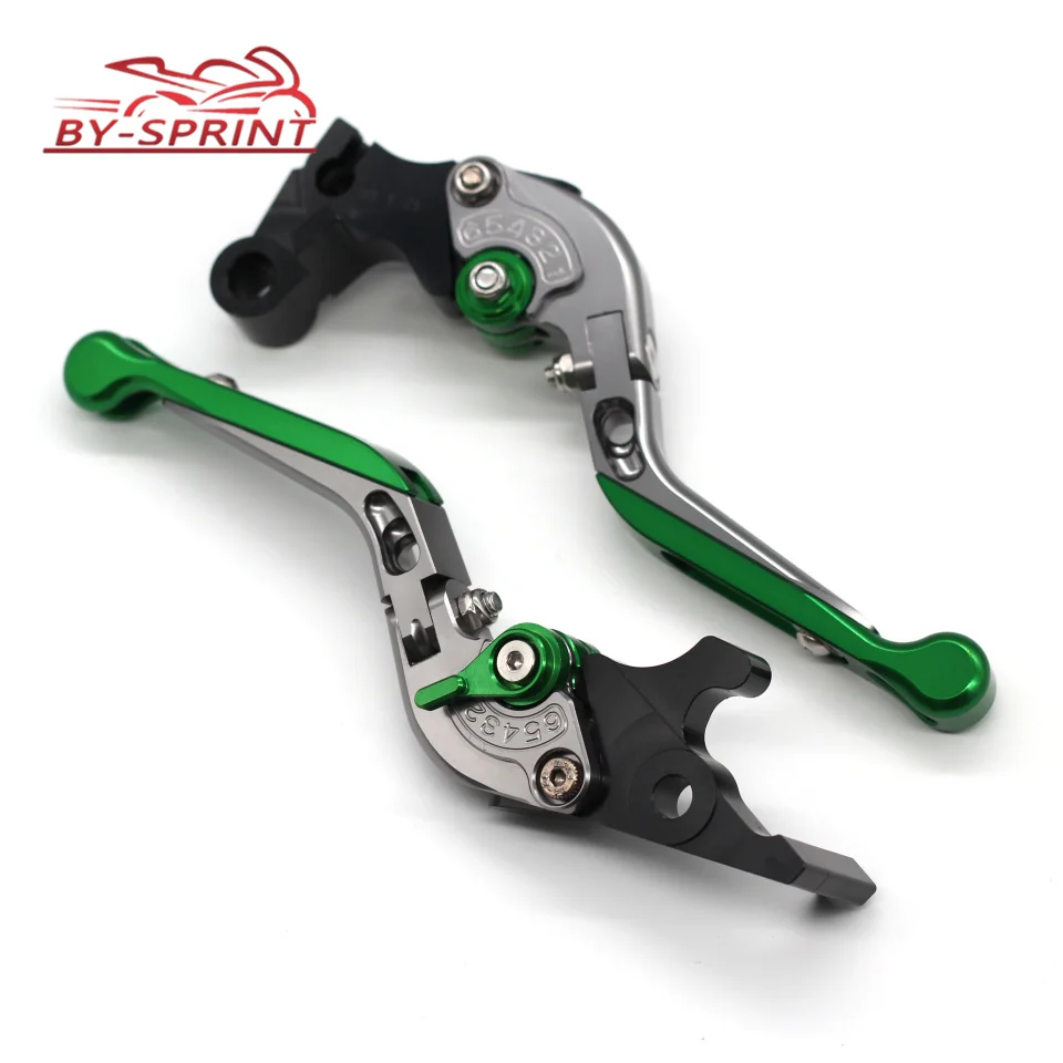 Мотоцикл лазерный логотип NINJA400 ЧПУ Ручка Регулируемые тормозные рычаги сцепления для KAWASAKI NINJA 400 ninja400 - Цвет: Titanium Green