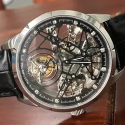 GUANQIN Tourbillon часы скелет бизнес мужские часы оригинал топ бренд класса люкс мужские часы водонепроницаемые сапфир Relogio Masculino