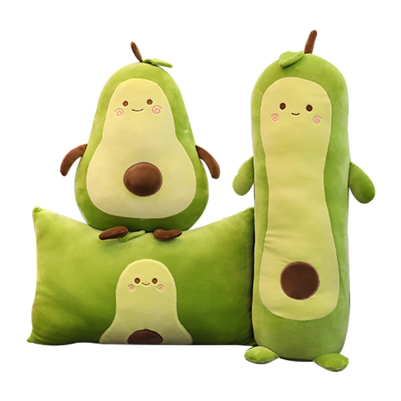 

45-70CM Cute Avocado Plush Toy With Soft Filling Fruit Pillow Cushion Family Sofa Decoration For Children's Birthday Gift
