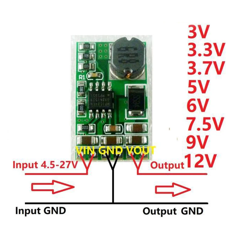 

3.5A DC-DC Converter Module Buck Step-Down Voltage Regulator Board 4.5V-27V To 3V 3.3V 3.7V 5V 6V 7.5 9V 12V Frequency Power