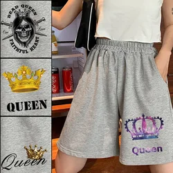 2022 verão shorts de moda feminina cintura elástica curto sweatpants casual correndo shorts rainha impresso tendência jogger calças curtas