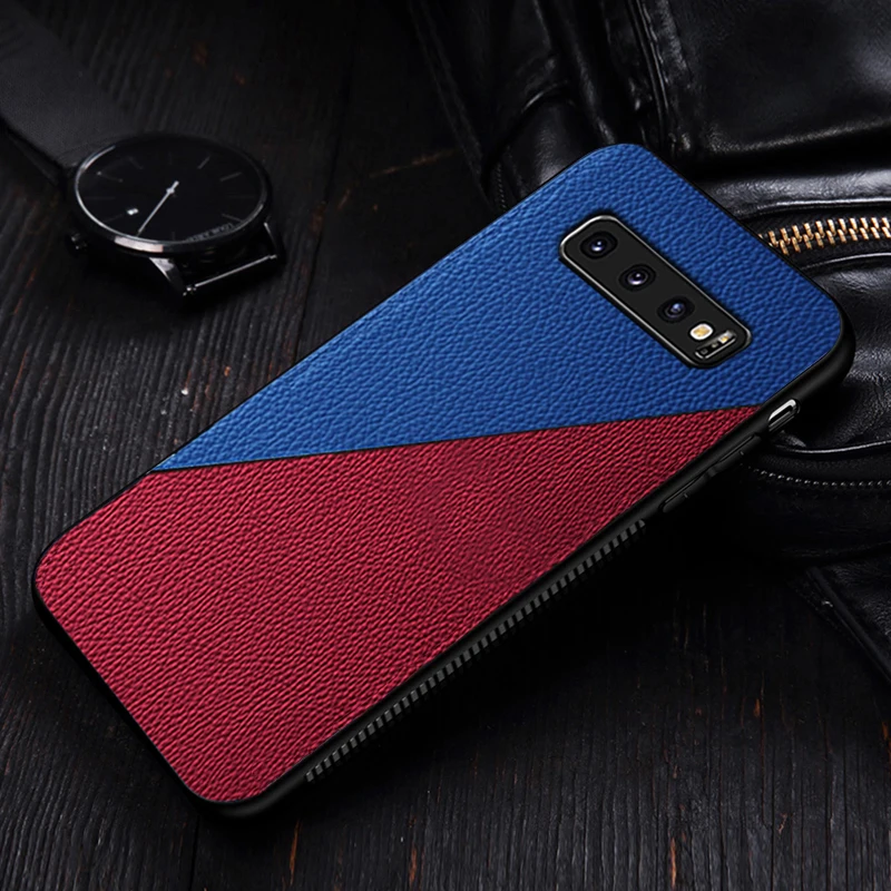 blue I coque, чехол, чехол, для samsung galaxy S10 Plus Lite на персонализированной Модной кожаной коробке с узором, Роскошный деловой чехол s - Цвет: blue