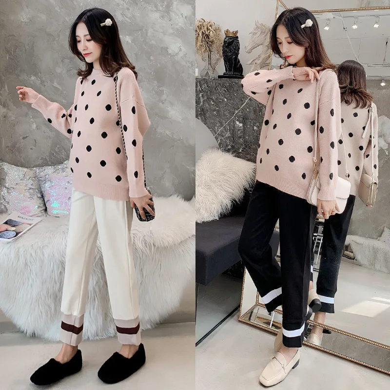 

2019 Autumn And Winter Long Loose And Plus-sized Long-sleeved Upper Garment Autumn New Style Loose-Fit Laziness Ventilation Netw