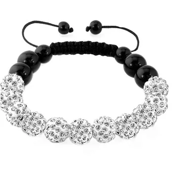 

mixed lot 11 ball beads byrt3d mix colored Micro Pave Disco bead Bracelet fit women men crystal
