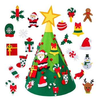 

Felt Christmas Tree Decoration Pendant Christmas Supplies Christmas Three-dimensional Christmas Tree Children DIY Craft in stock