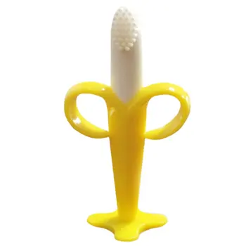 

Banana Teether Teether Toy Baby Molar Stick Baby Molar Milk Toothbrush Bite Silicone Teether Safe Molar Toothbrush