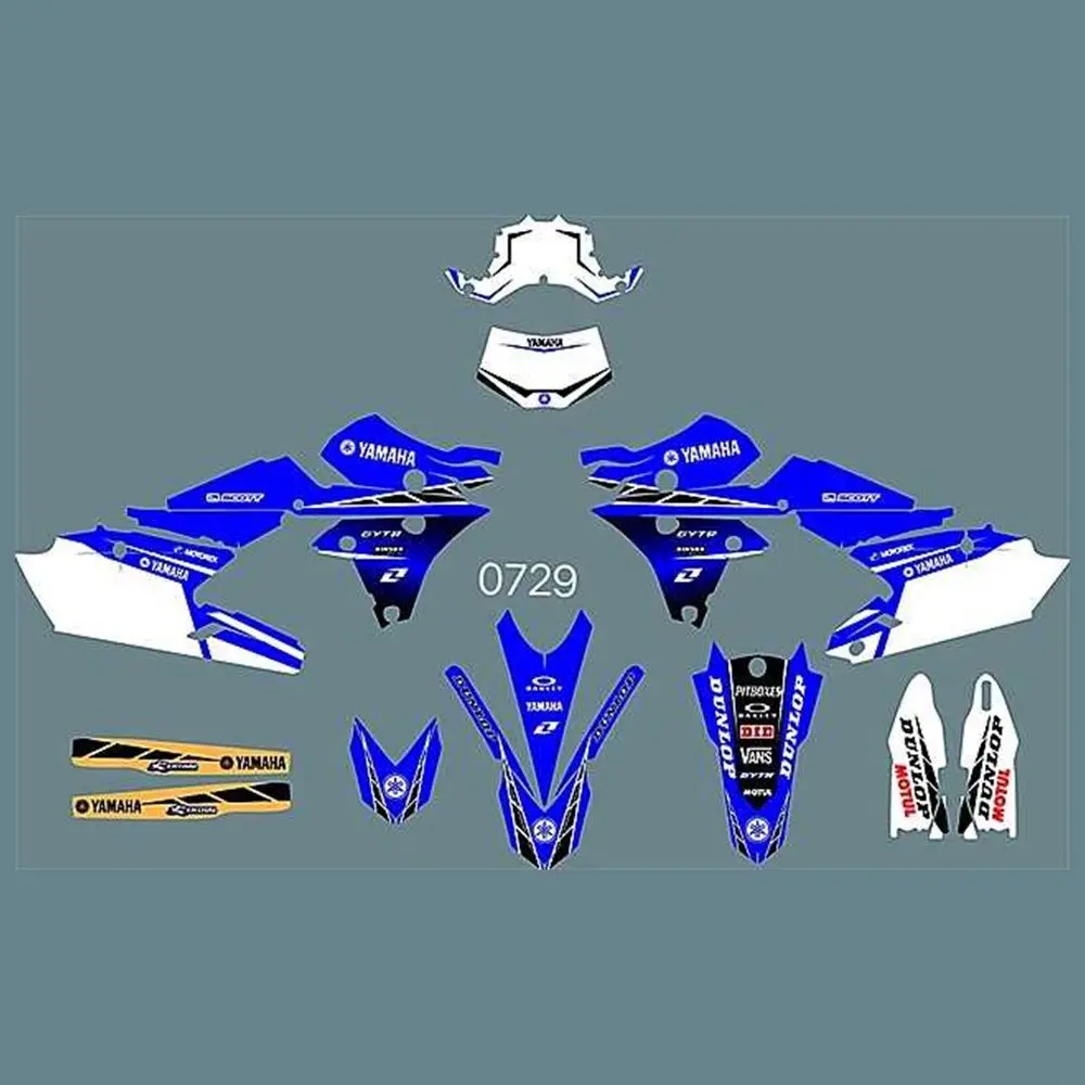 

New Full Graphics Decals Stickers Custom Number Name Glossy Bright Stickers Waterproof for YAMAHA WR450F 2016-2018