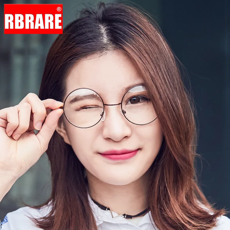 Очки RBRARE в круглой оправе металлические плоские зеркальные очки для чтения