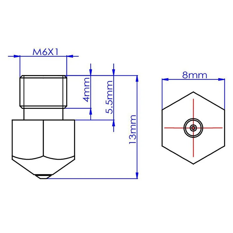 Аксессуары для 3D принтеров сопло Mk8 0 4 мм Совместимость с Petg Abs Pei Peek и другими