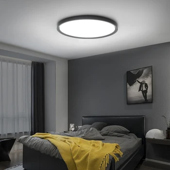 

Nordic led ceiling lamp modern minimalist study lighting black / white novelty bedroom living room ceiling light
