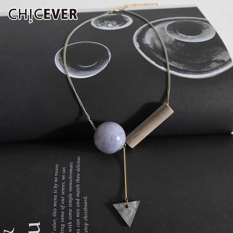 CHICEVER корейский стиль лоскутные цветные ожерелья для женщин регулируемые