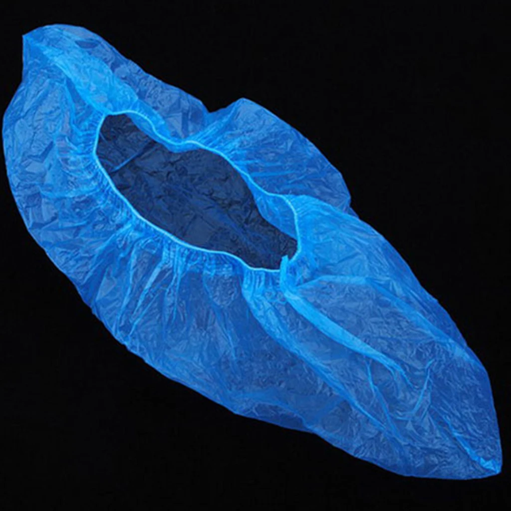 200pcs 100 Pairs Boot Shoe Covers PE Non Slip Disposable Overshoes HOT
