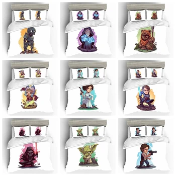 

Cartoon Star Wars Bedding Set Euro Comforter Bedding Sets Linens Bed Linen for Children Quilts for Double Bed Cover Set For Home