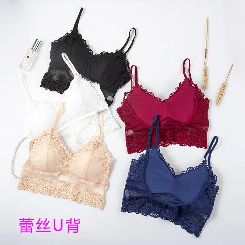 3D Sexy Lingerie Seamless Sport Bra U Type Top Bra Push Up Bralette Brassiere Women Underwear snowflake lace back bra wrap girls