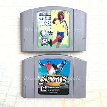

International Superstar Soccer '98 Tony Hawk's Pro Skater USA Version for 64 bit Game Console for Video Game Cartridge Card