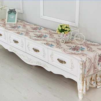 

TV Cabinet Dust Covers Home Decoration TV Cabinet Lid Household Trades New Side TV Cabinet Lid With Cutout Flower