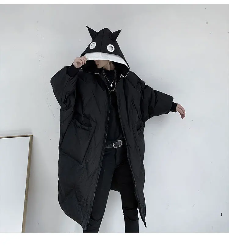 Women Black White Parkas Fashion New Full Sleeve Elegant Small Fresh Pocket Plus Size Minority Casual Coat Top DMY2023