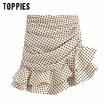 

2020 summer skirts womens mini skirts high waist asymetrical ruffles faldas elegant ladies streetwear