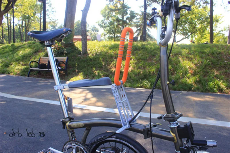 Новое складное детское безопасное седло для Brompton, складное Велосипедное Сиденье, быстросъемное складное седло для родителей и детей из алюминиевого сплава