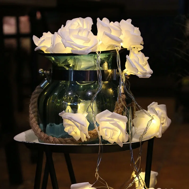 

Christmas Gift LED Small Lighting Chain Lovers' Day Romantic Gift Rose Lighting Chain Dreamy Room Decorative Lights Korean Style