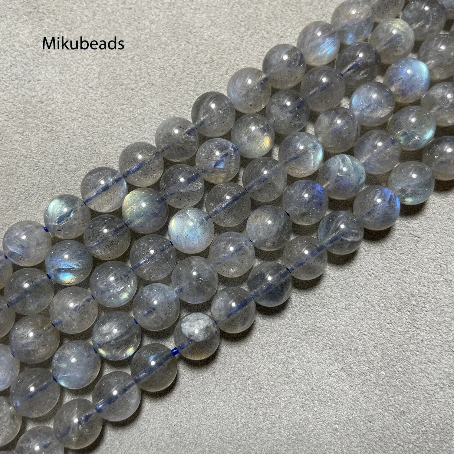 Loose Beads Natural 7.5mm Madagascar Labradorite Smooth Round For Making Jewelry DIY Stone Necklace Strand