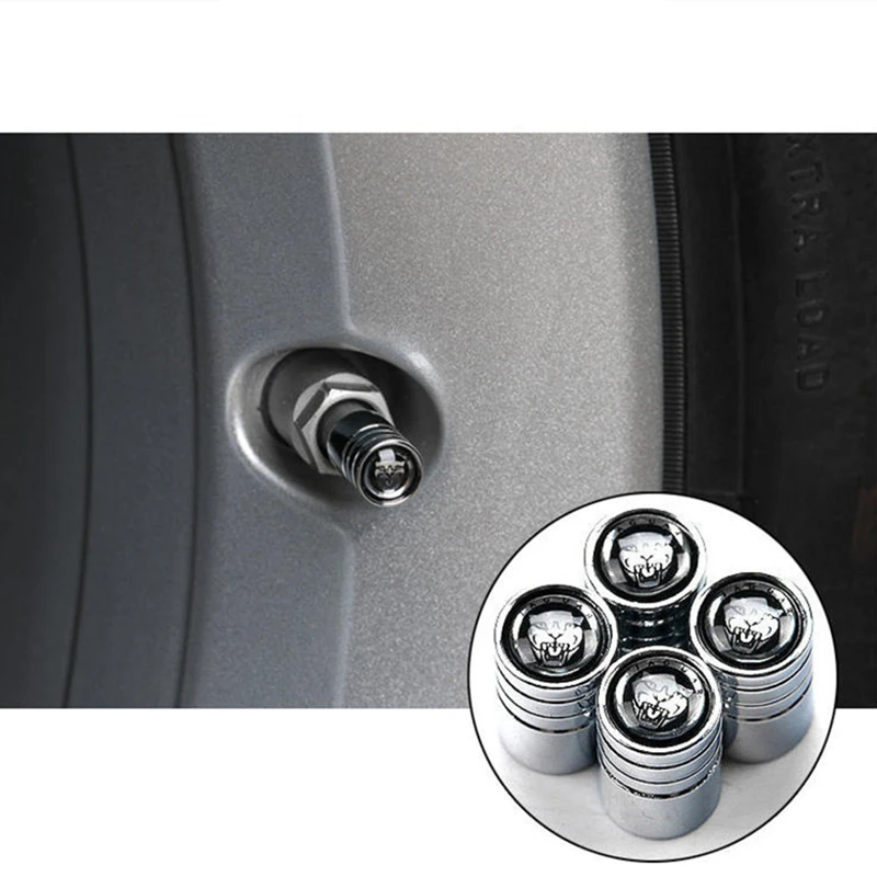 Car Valve Cock Protection Cover Wheel Exterior Decoration 3D Metal For Jaguar F-PACE XE XF XJ F-TYP