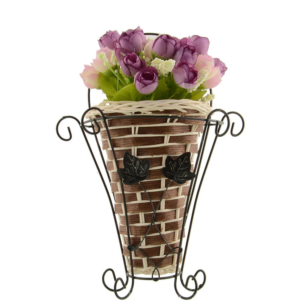 Vintage Weave Vine Wall Hanging Flower Basket Flower Arrangment Home Decor New