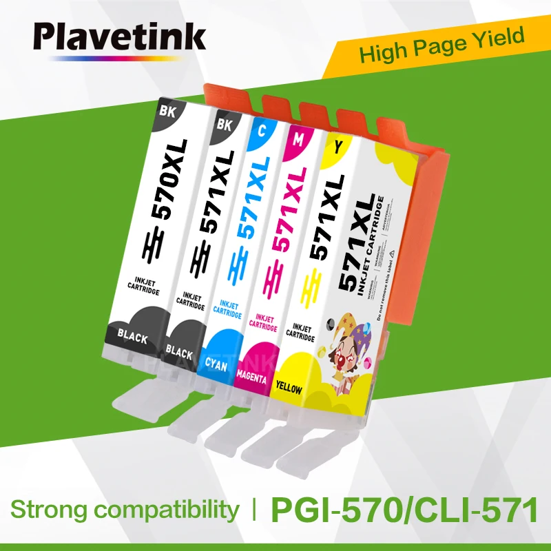 Plavetink полный чернил PGI-570 CLI-571 картриджи для Canon PIXMA MG5750 MG5751 MG5752 MG6850 MG6851 принтер PGI570