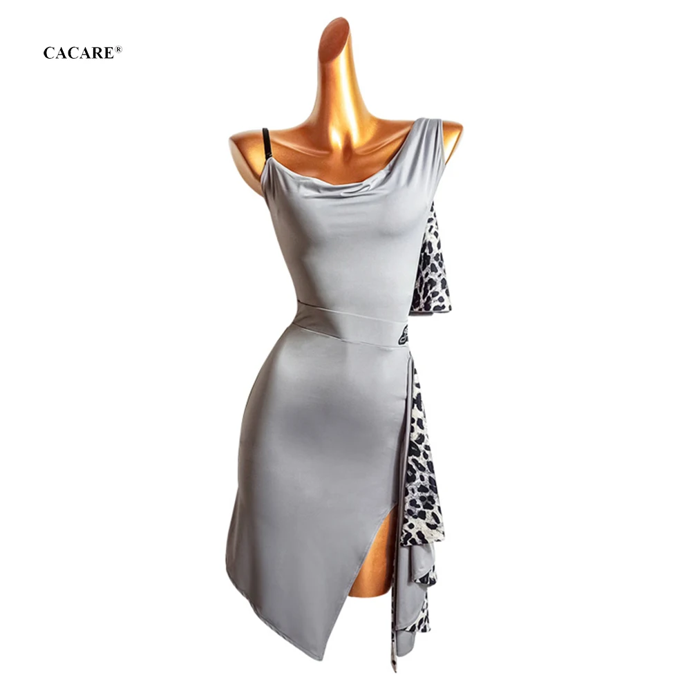 NEW Sexy Latin Dance Dress Women Competition Dancing Dresses Set Fringe Girls Salsa D1073 Ruffled Hem Backless CACARE | Тематическая