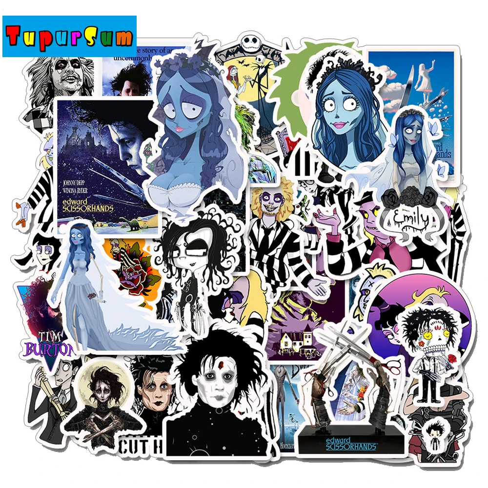 

50PCS Horror Series Ghost Zombie Corpse Bride Stickers Motorcycle Cartoon Toy Stickers For Phone Laptop Graffiti Stickers Decals