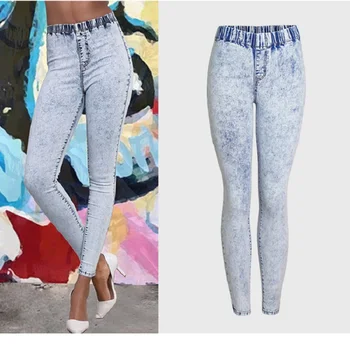 

Streetwear Skinny Stretch Jeans Plus Size Woman Push Up Slim High Waist Denim Trousers Sale Items Fall 2019 Dropshipping