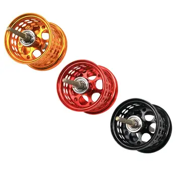 

HiMISS 1pcs Wire cup Water Droplets Round Long Road Reel Fishing Line Metal Wire Cup Fish Wheel Small Wheel aviation aluminum