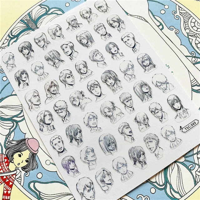 TSC-212 TSC-213 Cartoon anime character 3D Back glue Nail Art Stickers Decals Sliders Nail ornament decoration TSC-243