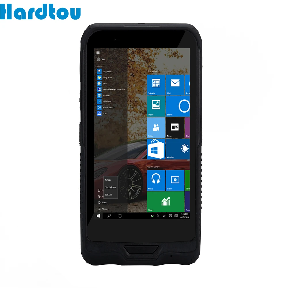 PDA прочный портативный терминал 6 дюймов Windows 10 Enterprise 4G LTE Hardtou 1D 2D Планшет Сканера