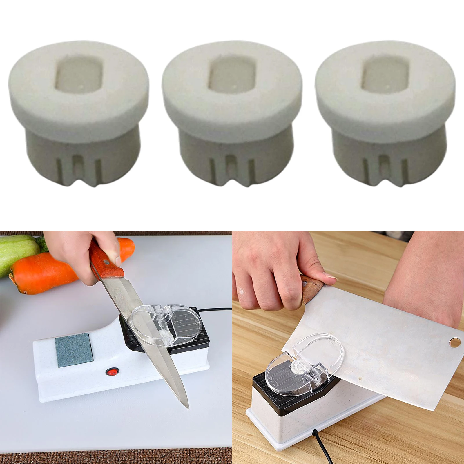 3Pcs Complete Sharpening Stone Set  Sharpener Replacements for Kitchen  Polishing Honing Compound