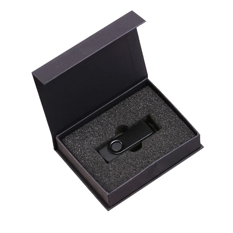 JASTER ODM OEM логотип черный/белый вращающийся USB 2,0 4 ГБ/128 ГБ версия флэш-накопитель карта памяти(хорошие товары для бизнеса - Цвет: Black usb with box