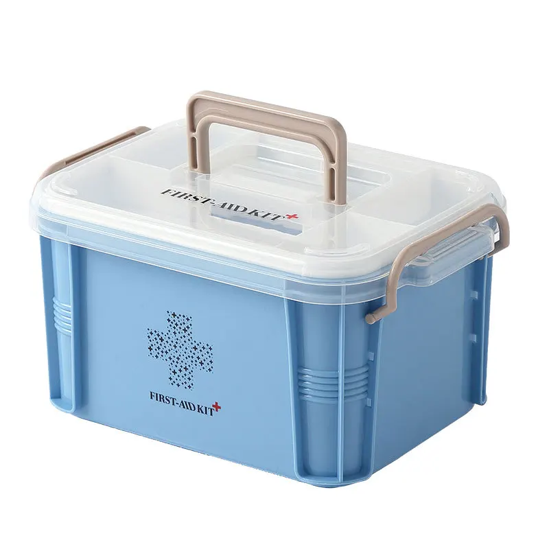 Plastic First Aid Kit Medical Box Storage Bins Large Multi-layer Medicine Container Home Storage organizer for Medical