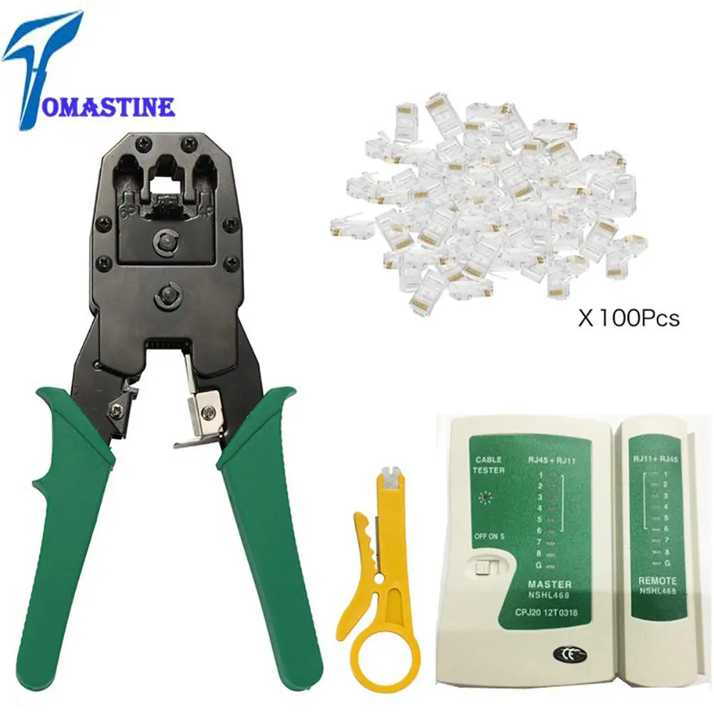 

RJ45 Portable LAN Networks Tool Kit Utp Cable Tester AND Plier Crimp Crimper Plug Clamp PC NE