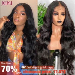 JGMI 30 Inch Body Wave Lace Front Wig 13x4 Long Brazilian Lace Front Human Hair Remy 4x4 Closure Wig For Black Women Pre Plucked