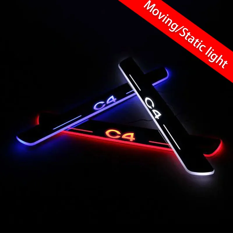 LED Car Door Sill Scuff Plates for Citroen C4 Cactus 2014 - 2019 Threshold Guard Cover Trim Accessories | Автомобили и мотоциклы