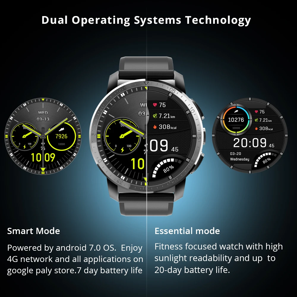  Makibes M3 Pro 4G MT6739+NRF52840 Dual chip 3GB 32GB Smart Watch Phone Android 7.1 8MP Camera GPS 8