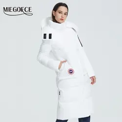 MIEGOFCE 2019 Новый дизайн зимнее пальто женская парка утепленная свободного кроя длина ниже колен дутые куртки с карманами Повседневная