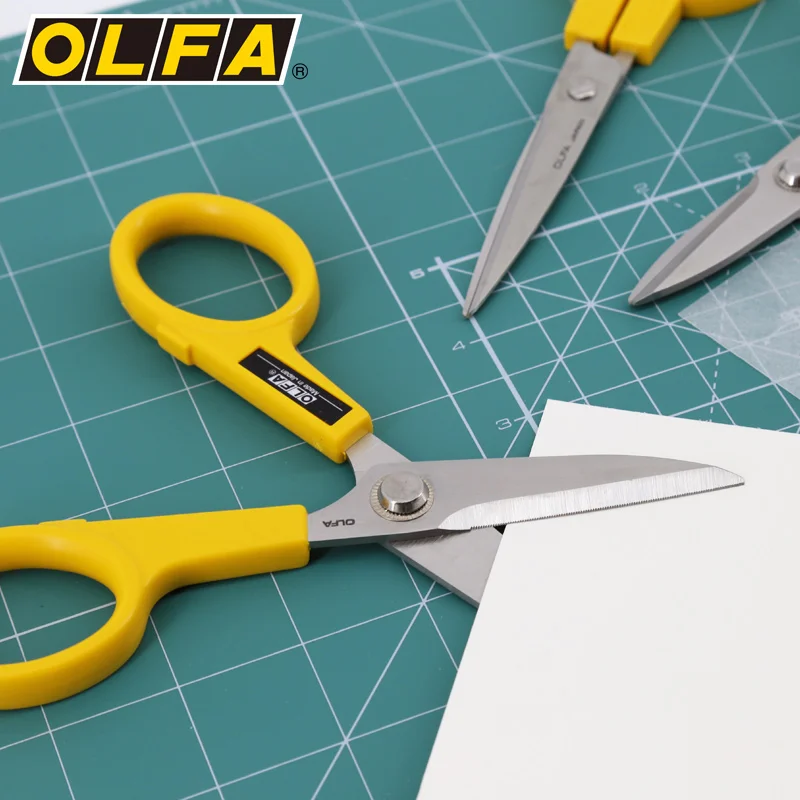 Япония OLFA импортные, из нержавеющей стали противоскользящие ножницы, портной Ткани Большие зубчатые ножницы SCS-2