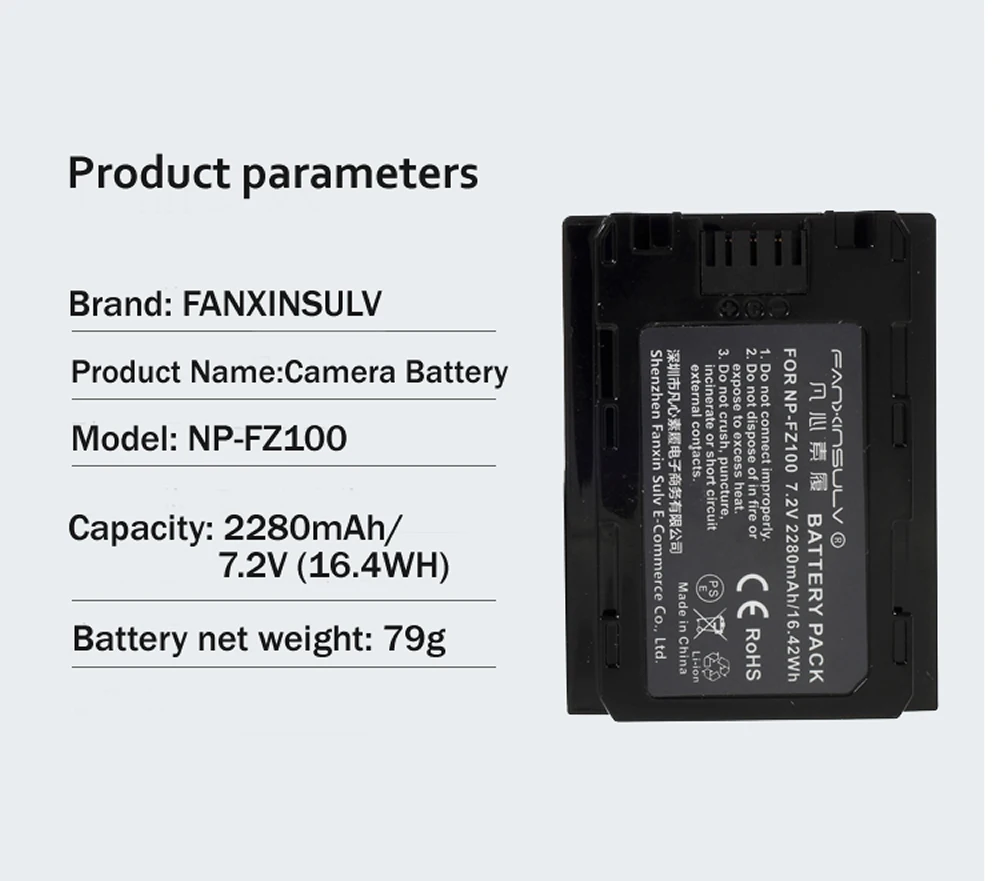 Комплект из 2 предметов 2280 мА/ч, NP-FZ100 NPFZ100 NP FZ100 батарея a7r3 микро SLR камера для sony A7M3 a7rIII ILCE-9 A9 BC-QZ1 A7rIV аккумулятор зарядное устройство